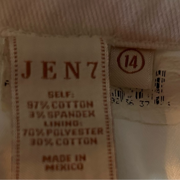Jen7 White Jean Shorts in Size 14 - Picture 5 of 5